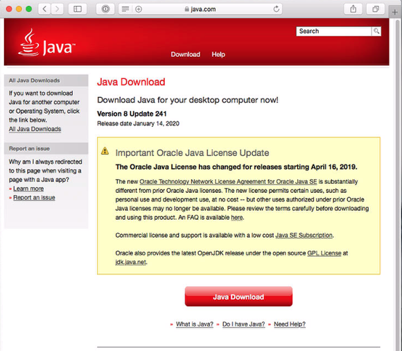what is the most recent java update for mac